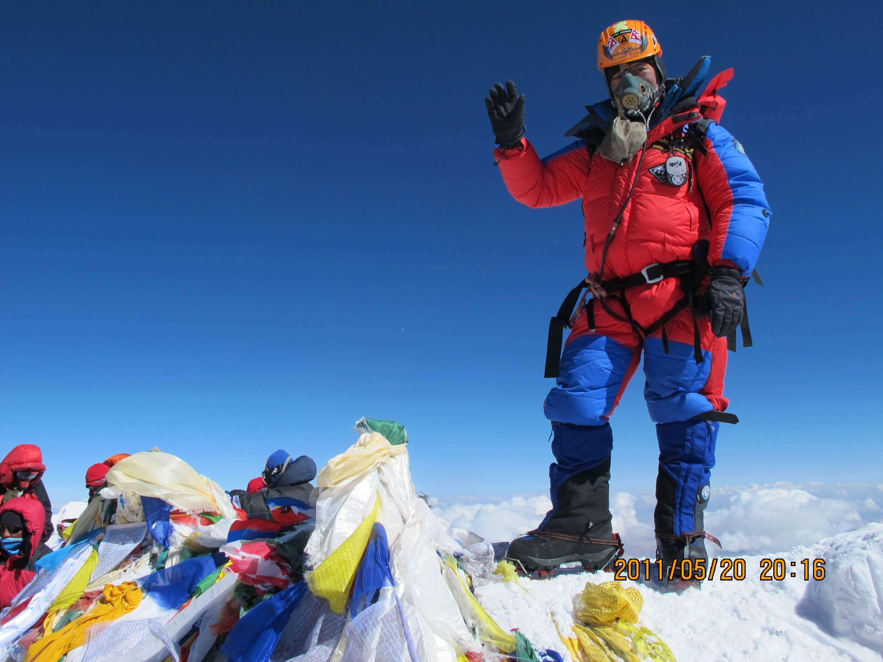 Sano Babu Sunuwar on the summit