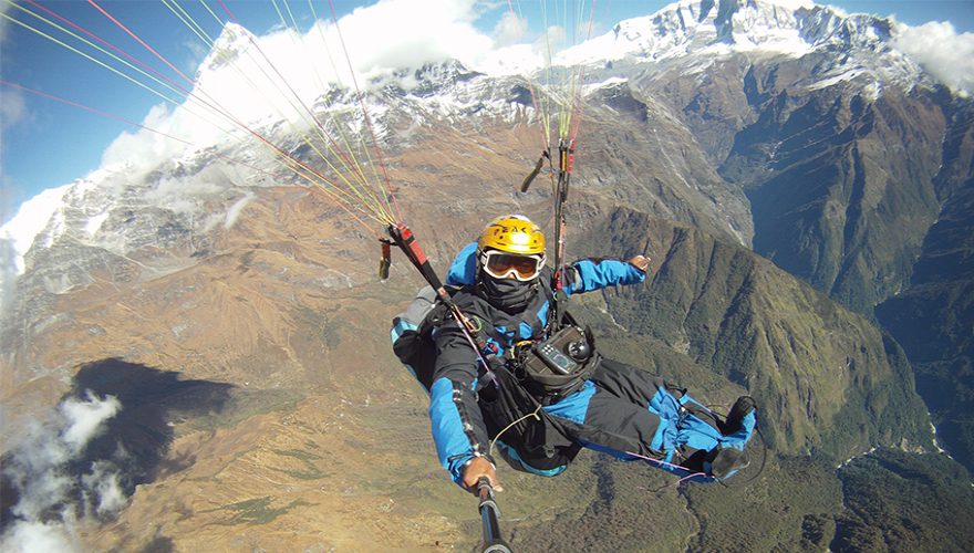 Hélicoptère + Parapente (solo) babu adventures