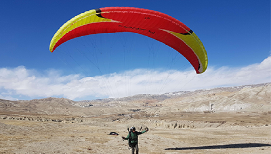 Vol en haute altitude au Mustang (solo)